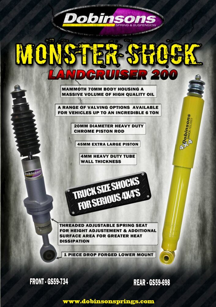DOBINSONS MONSTER GAS SHOCK ABSORBER - GS59-698