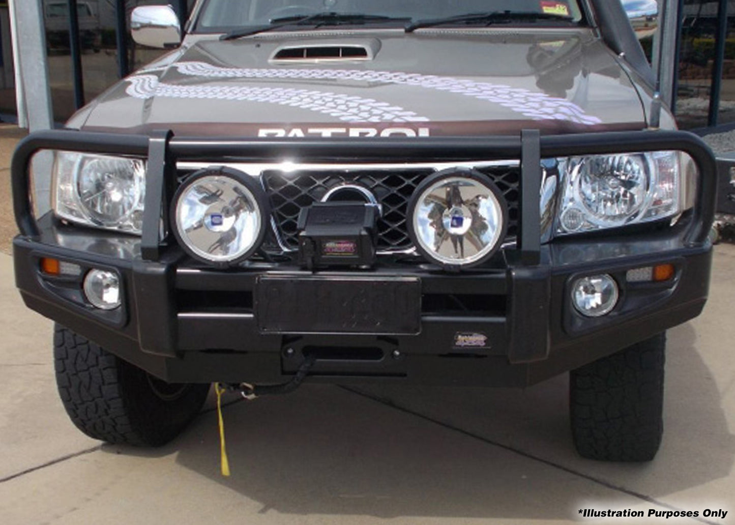 Dobinsons 4x4 Classic Black Deluxe Bullbar for Nissan Patrol Y61 GU Wagon (Series 4) (09/2004 on) & Patrol Y61 GU Ute (Series 4) (2006 on) (BU45-3691) - BU45-3691