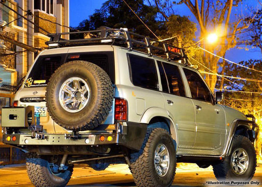 Dobinsons Rear Bumper With Swing Outs for Nissan Patrol Y61 GU 2006-2021 (BW80-4111)