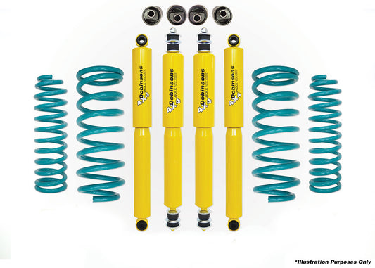Dobinsons 4x4 1.5-2.5" Lift Kit for Toyota Landcruiser 70 Series - LJ70, LJ72, LJ73, LJ77,  (RJ70, RJ73, KZJ 70/73 - 1994 on) 01/1990 to 05/1993 - Square Headlights - DSSKIT941