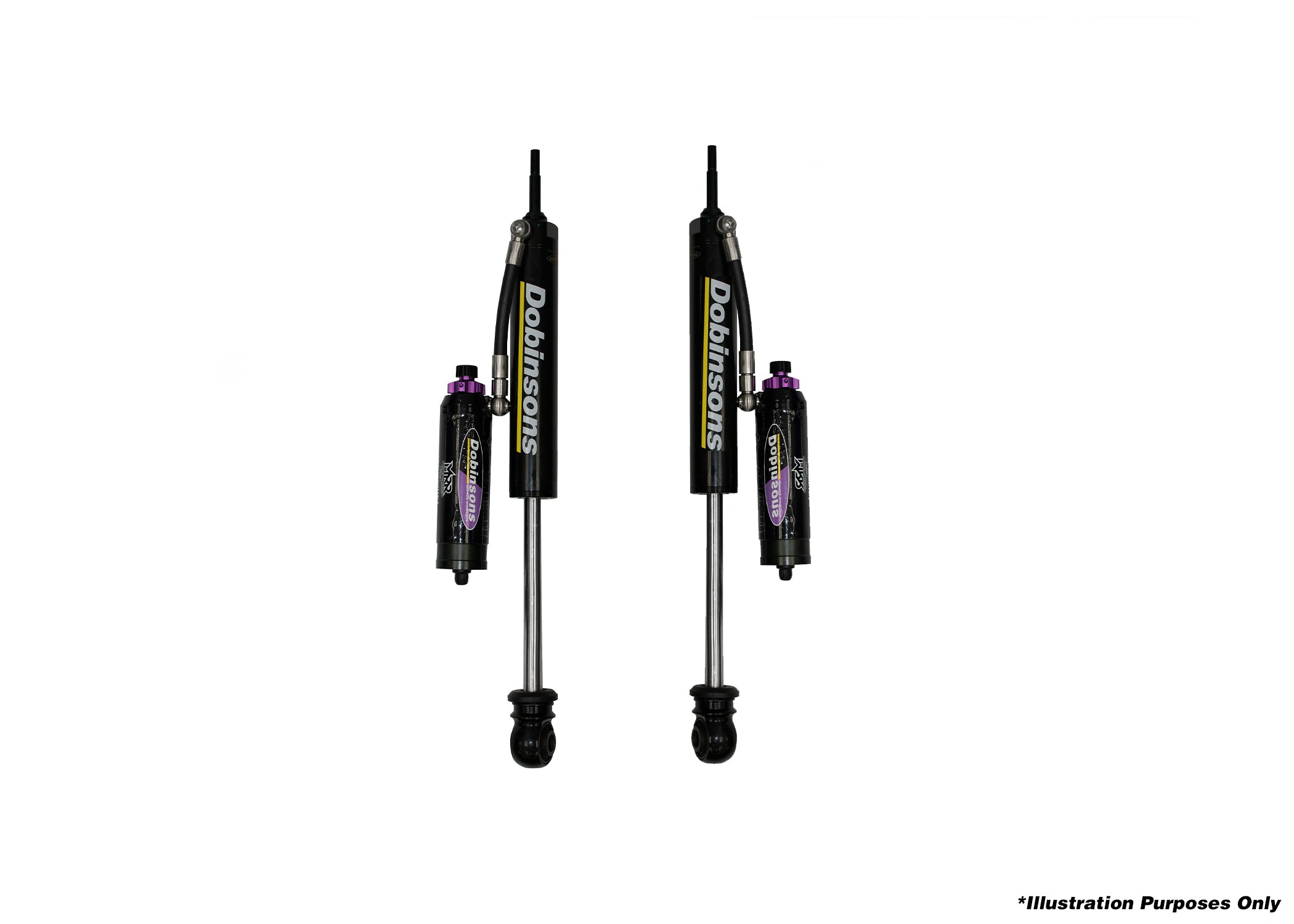 MRR 3-way Adjustable Rear Long Travel Shocks for Toyota FJ Cruiser and 4Runner 2003-2021, Lexus GX470 2.5-3.5