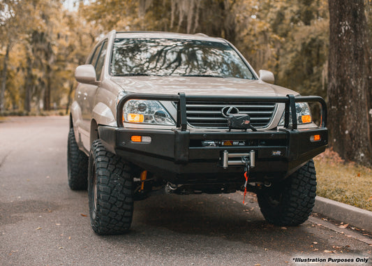 Dobinsons 4x4 Classic Black Bull bar for Toyota Land Cruiser Prado 120 Series 2003 to 2009(Suits Flared Models) (BU59-3511) - BU59-3511