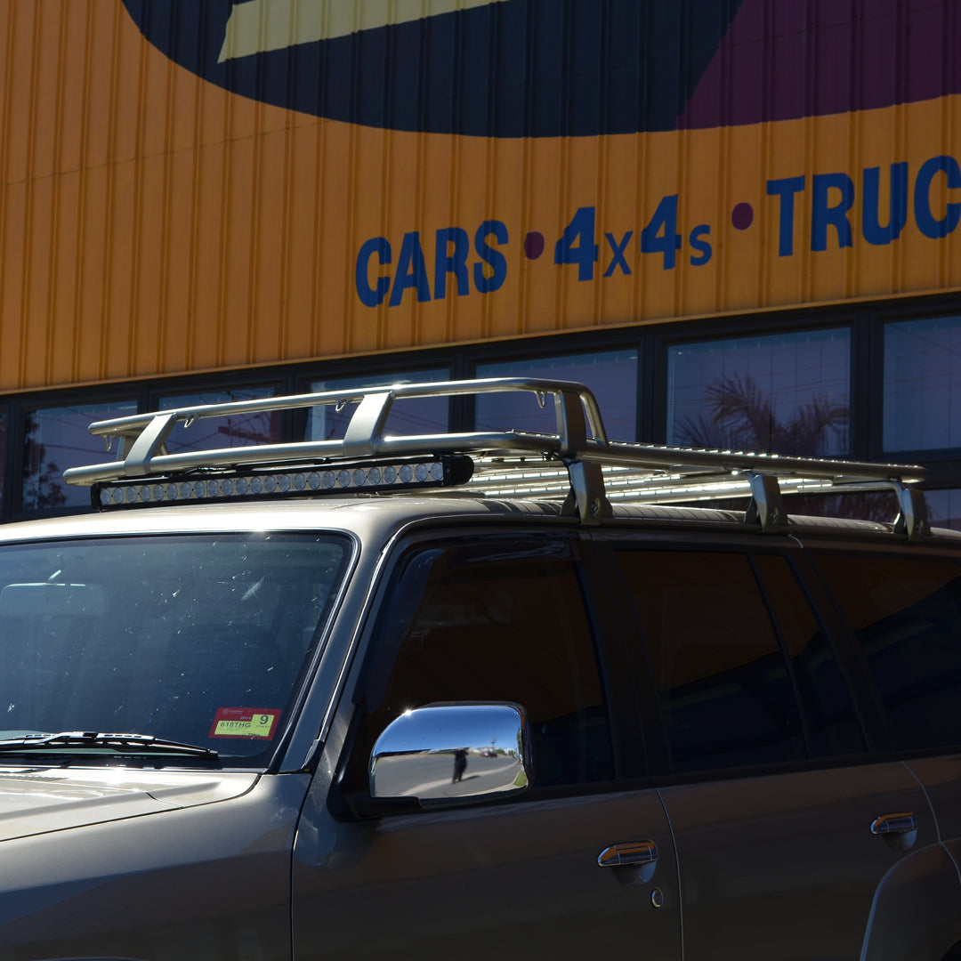 DOBINSONS ROOF TOP TENT RACK FOR TOYOTA LAND CRUISER 60 , 80 SERIES AND NISSAN PATROL Y60 , Y61 (RR80-4115)