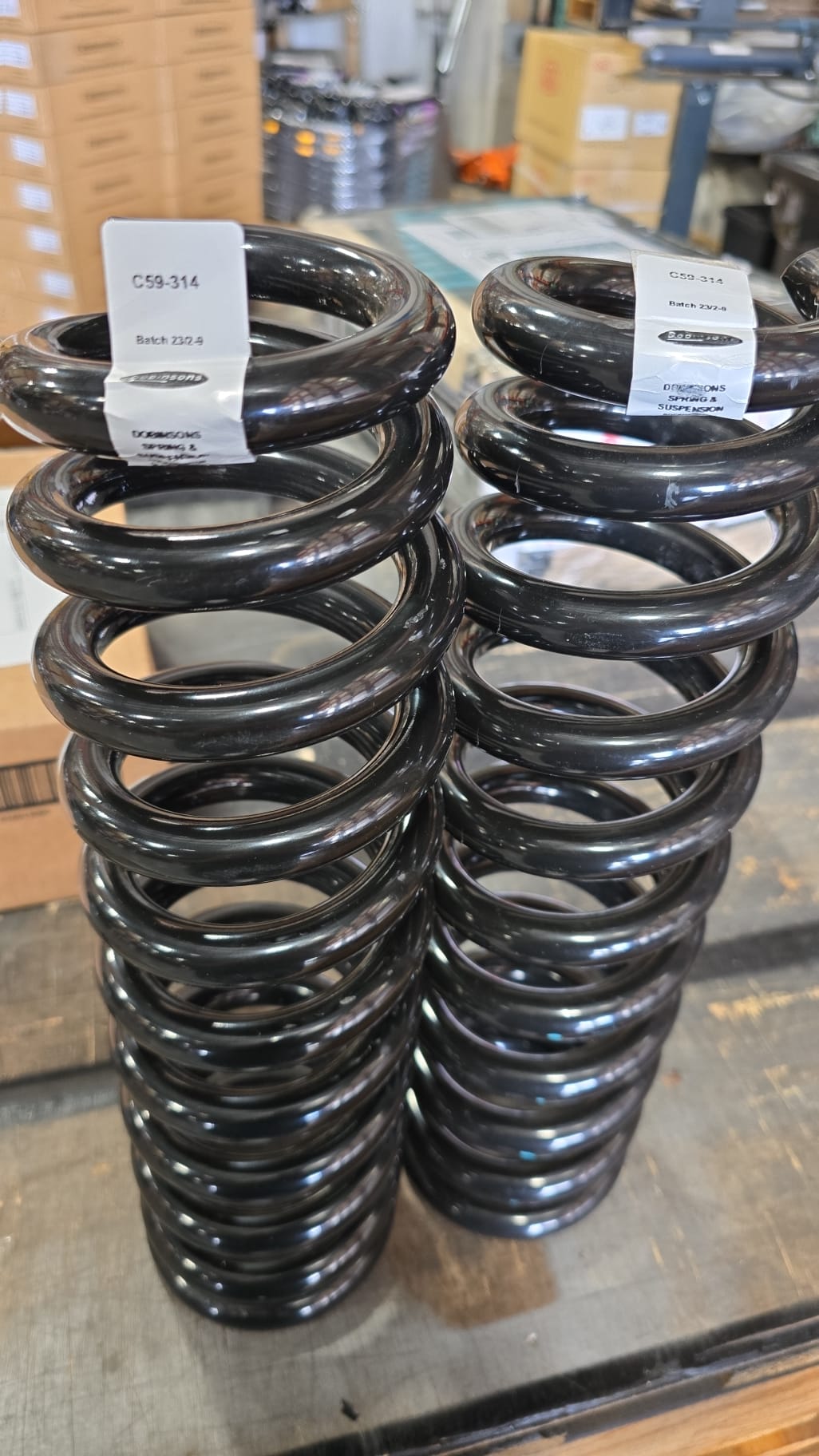 DOBINSONS SCRATCH AND DENT COIL SPRINGS PAIR (BLACK) - C59-314B